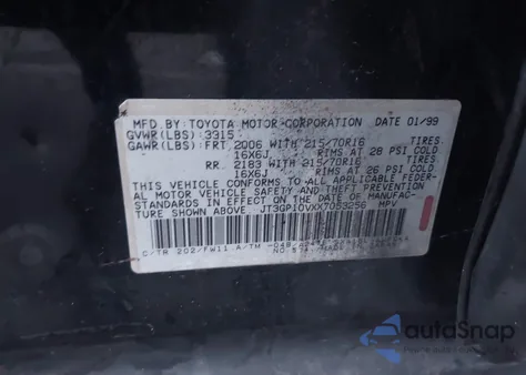 1999 Toyota Rav4 из США, поврежденный, VIN JT3GP10VXX7053256